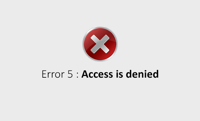 loi error 5 access is denied windows 10